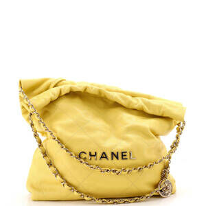 Chanel Small 22 Chain Hobo Quilted Caviar